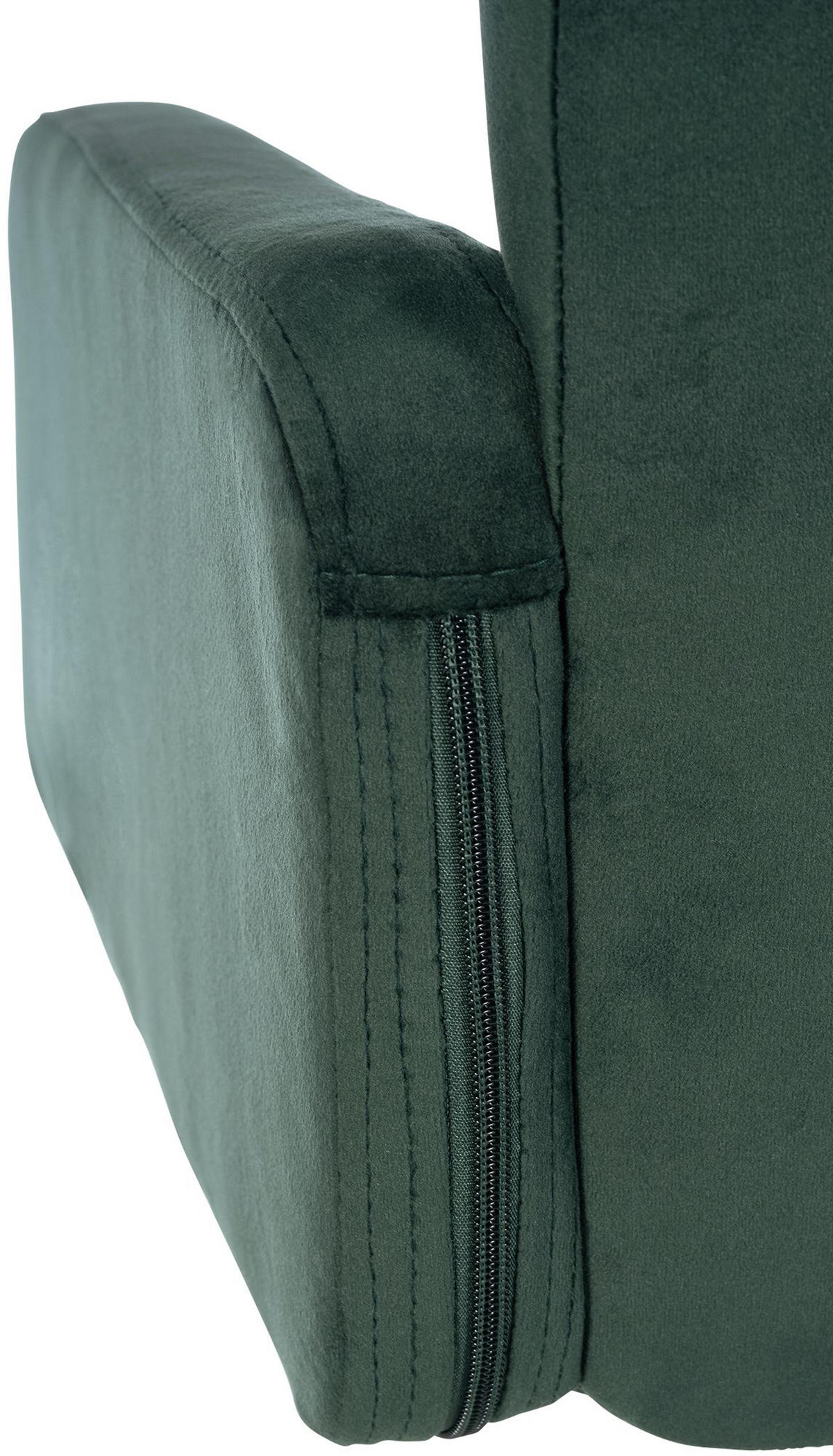 BARHOCKER Lausanne Samt schwarz dunkelgrün - Schwarz/Grün, Textil/Metall (60/113/56cm) - TPFLiving