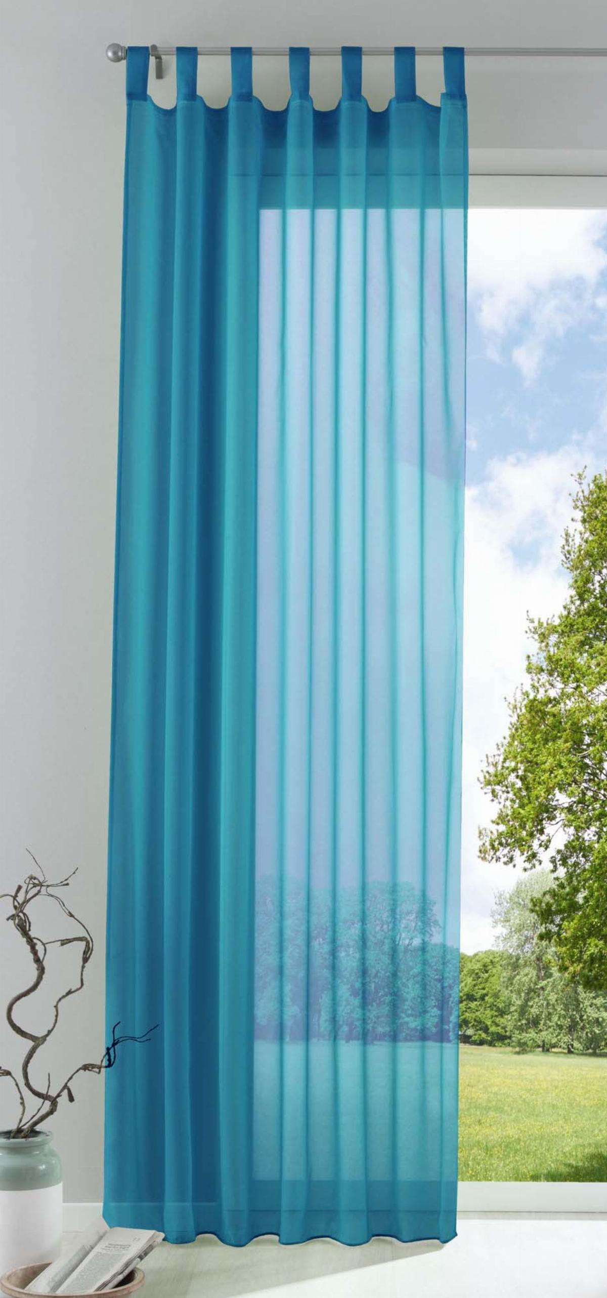 SCHLAUFENSCHAL PULA HxB 225x140 cm Türkis - Türkis, Textil (140/225cm) - Gardinenbox