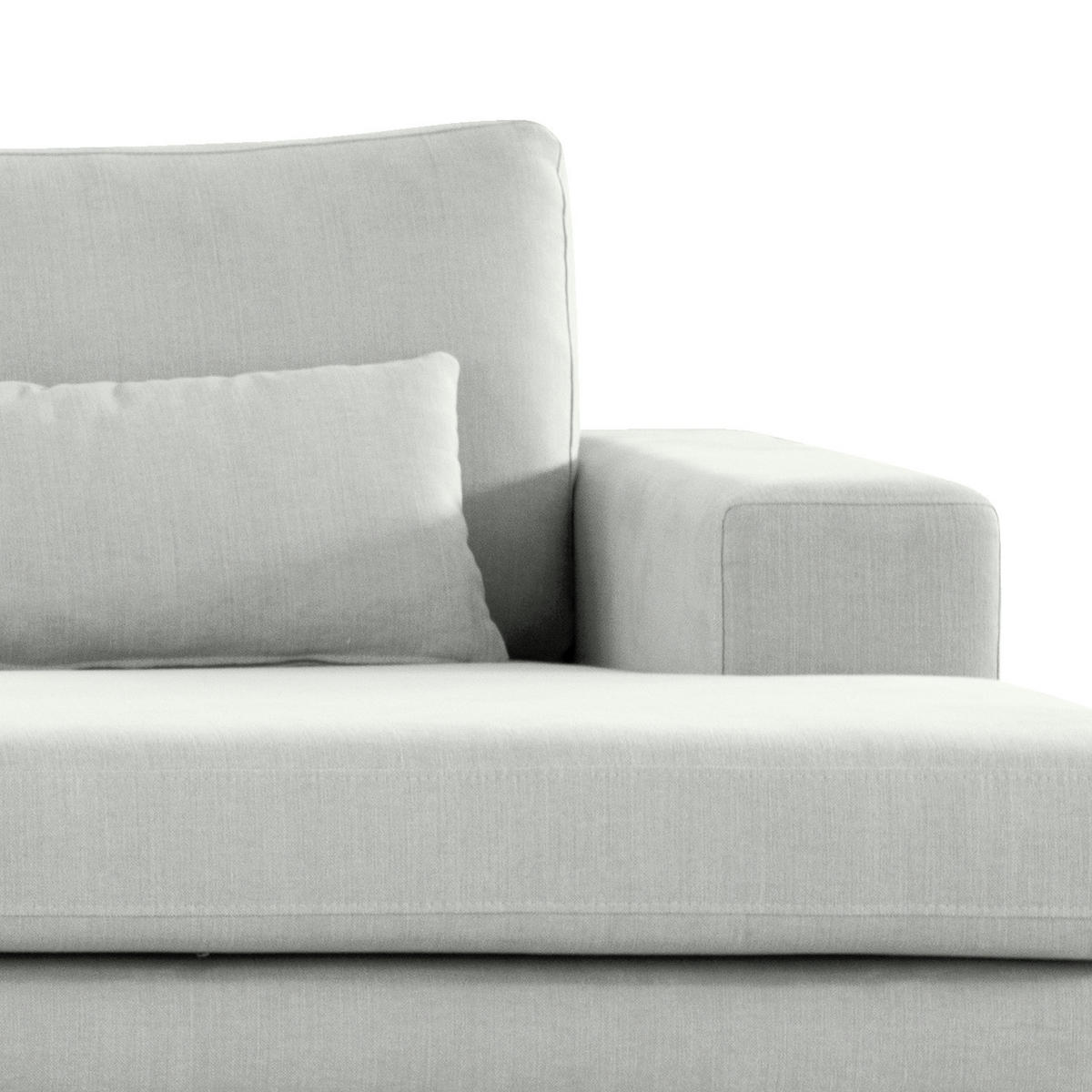 ECKSOFA mit Longchair - Eichefarben/Grau, Naturmaterialien/Eichenholz (281/153cm) - home24