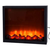 ELEKTROKAMIN LED Weihnachtsdeko 41/25 cm - Schwarz, Kunststoff (11/25/41cm) - Home Styling Collection
