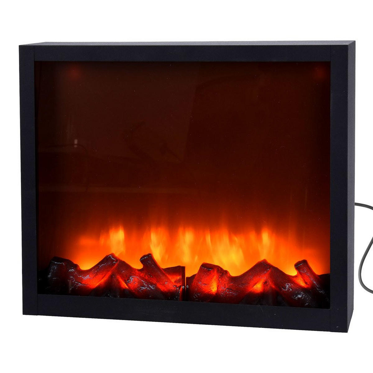 ELEKTROKAMIN LED Weihnachtsdeko 41/25 cm - Schwarz, Kunststoff (11/25/41cm) - Home Styling Collection