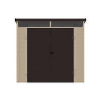 SCHREBERGARTENHAUS - 228 cm x 180 cm - harz - beige Minaro - Beige, Kunststoff (228/181/180cm) - Vente-Unique