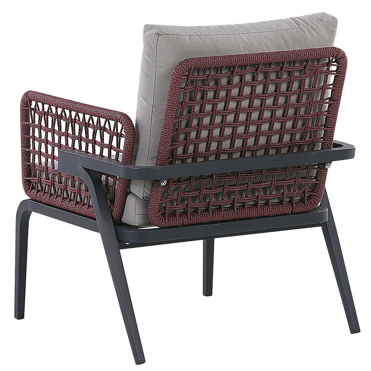 LOUNGE-SET 4-Sitzer grau Sciacca - Grau, Metall - Beliani