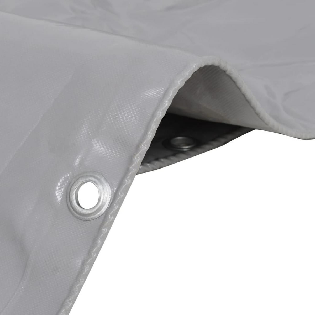 ABDECKPLANE, Reißfeste Gewebeplane mit Ösen, 650 G/M², 6/8 m, Grau - Grau, Textil (600/800cm) - vidaXL