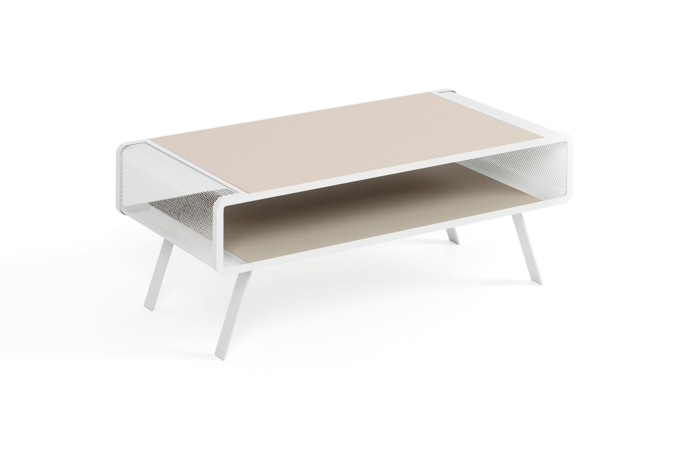 COUCHTISCH TORPE - Kaschmir/Weiß, Holzwerkstoff (60/121/45cm) - Meblini