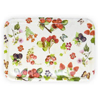 TABLETT Waldbeeren, rechteckige Melamin Serviertablett 45x31 cm - Beere, Kunststoff (31/2/45cm) - Lashuma