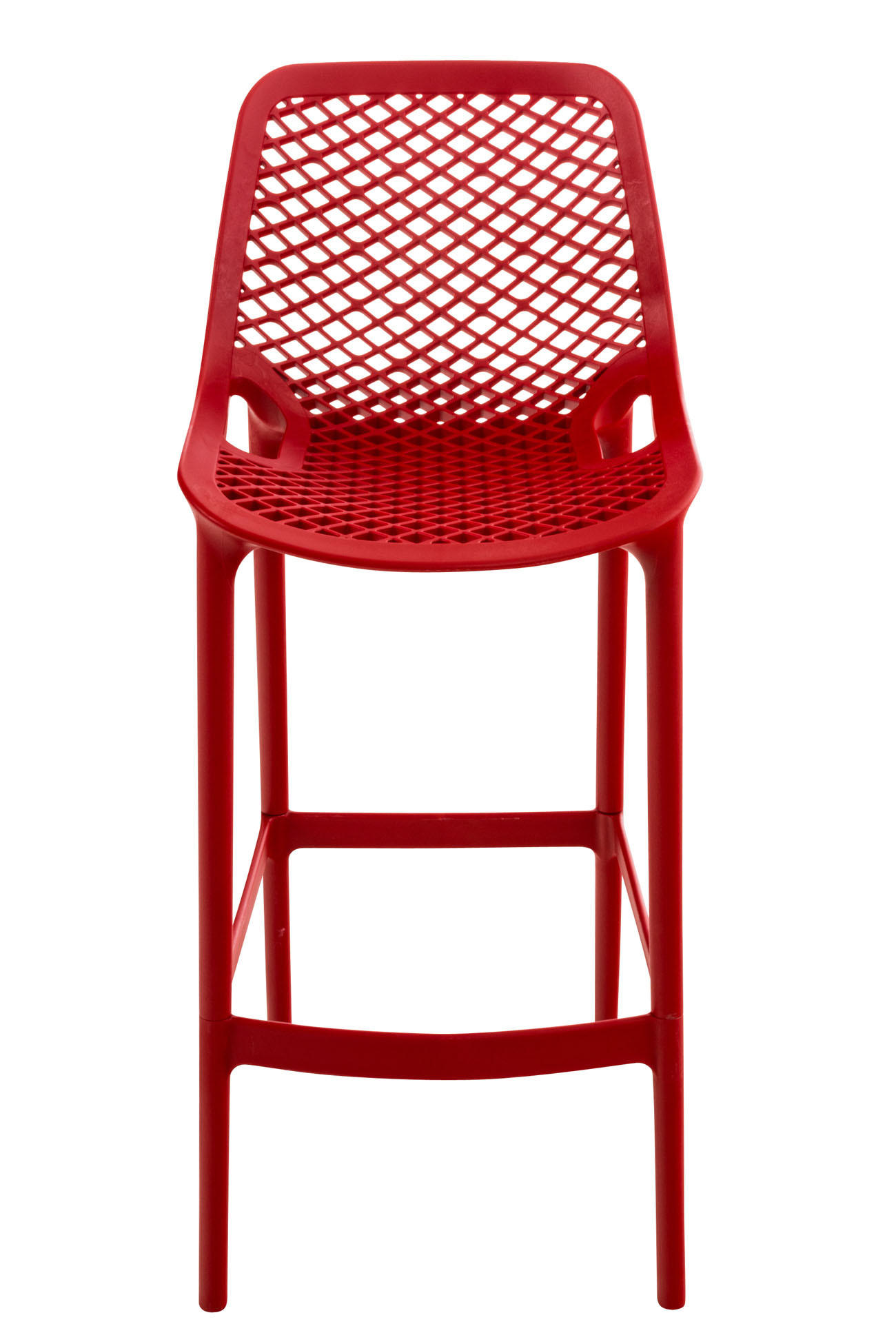 BARHOCKER modern Rot LORL Kunststoff 105x45x53 cm - Rot, Kunststoff (45/105/53cm) - DELUKE