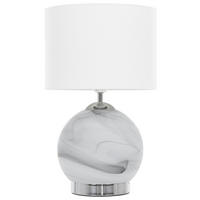 TISCHLAMPE Uele 24/24/40 cm - Weiß, Glas (24/24/40cm) - Beliani