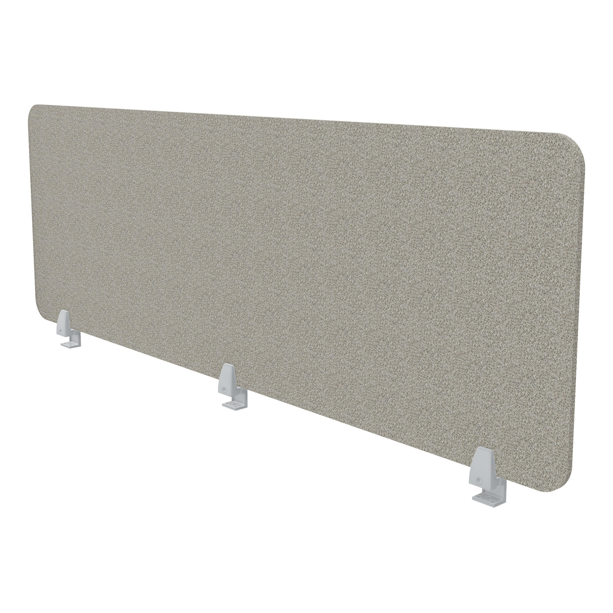 TISCHTRENNWAND Schreibtischtrennwand VITECO 160cm Harbor Weißaluminium / Harbor Weißaluminium 1600mm - Silberfarben/Hellgrau, Textil (160/1.2/56.2cm) - ASSMANN