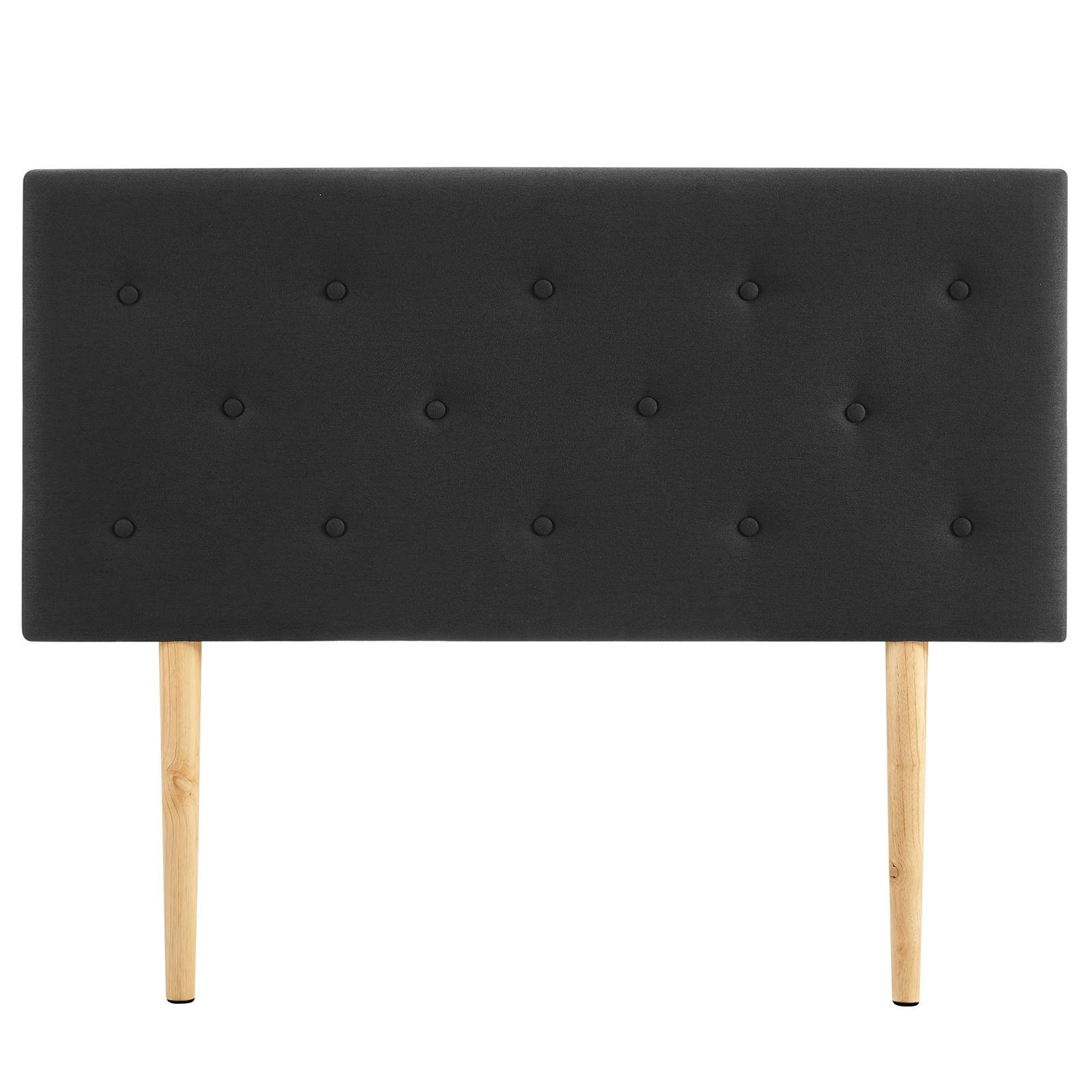 KOPFTEIL GAREK 120X190 CM - Schwarz, Textil (120/97/7cm) - IDIMEX