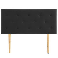 KOPFTEIL GAREK 120X190 CM - Schwarz, Textil (120/97/7cm) - IDIMEX