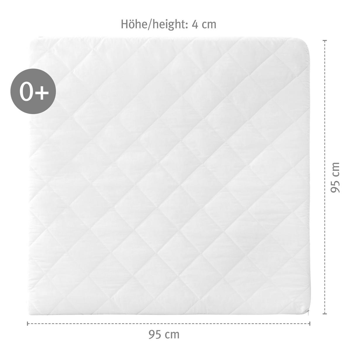 LAUFGITTERMATRATZE für Laufgitter 100 x 100 cm - Weiß, Textil (100/4/100cm) - Roba