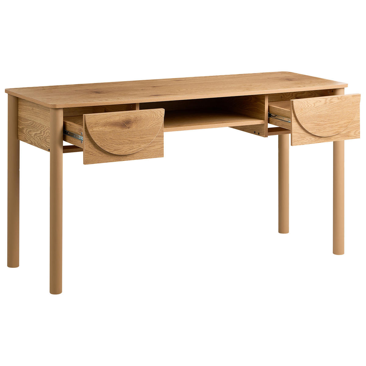 PSACÍ STŮL Světle hnědý 140/50 cm Sendra - světle hnědá, kompozitní dřevo (50/140/75cm) - Beliani