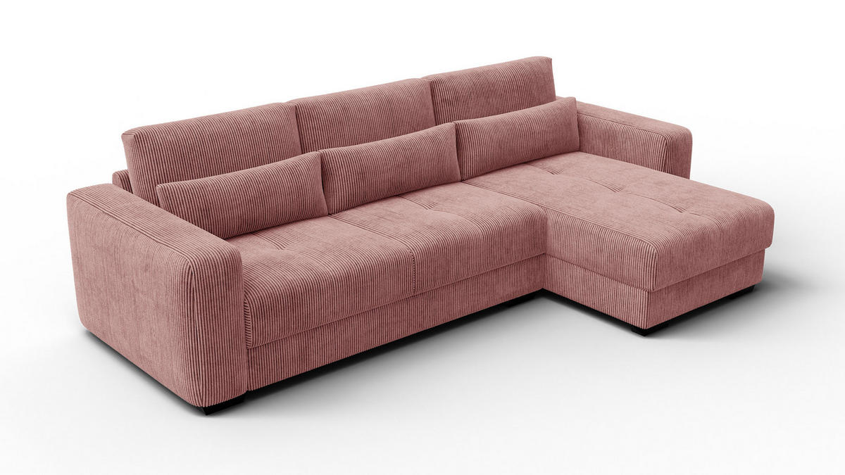 ECKSOFA OLI 4-Sitzer rechts, altrosa - Altrosa, Holz/Textil (295/172cm) - Courtois Laville