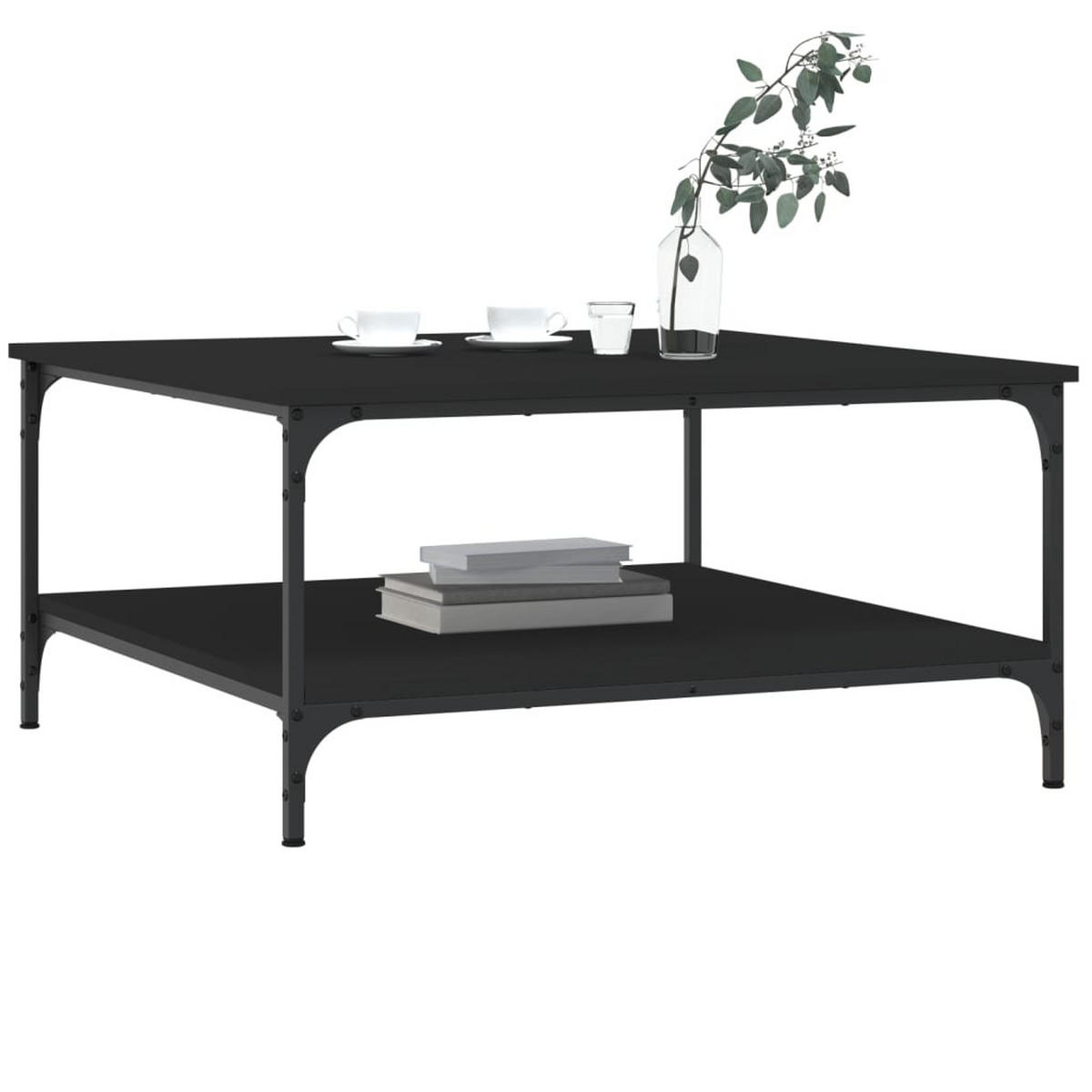 COUCHTISCH Schwarz 80x80x40 cm Holzwerkstoff - Schwarz, Holzwerkstoff (80/80/40cm) - furnicato