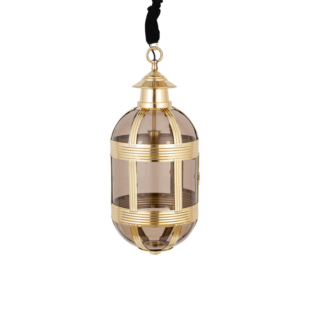 HÄNGELAMPE Mikk Gold 31/31/71cm - Goldfarben, Naturmaterialien (31/31/71cm) - PTMD Collection