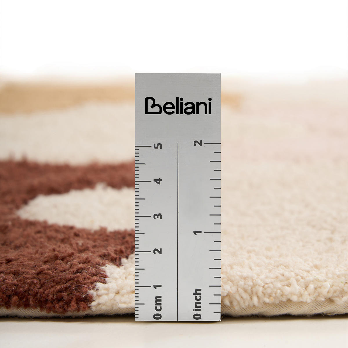 KINDERTEPPICH Bunt 90/120 cm Baumwolle Jigsaw - Pink/Beige, Textil (90/120cm) - Beliani