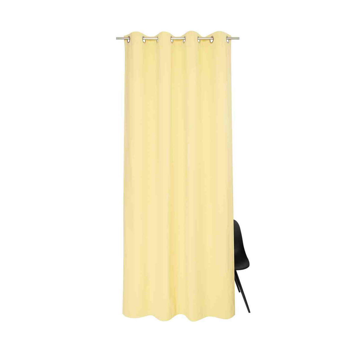 BLICKDICHTER ÖSENVORHANG Dove Signature - Hellgelb, Textil (140/0.5/245cm) - Tom Tailor