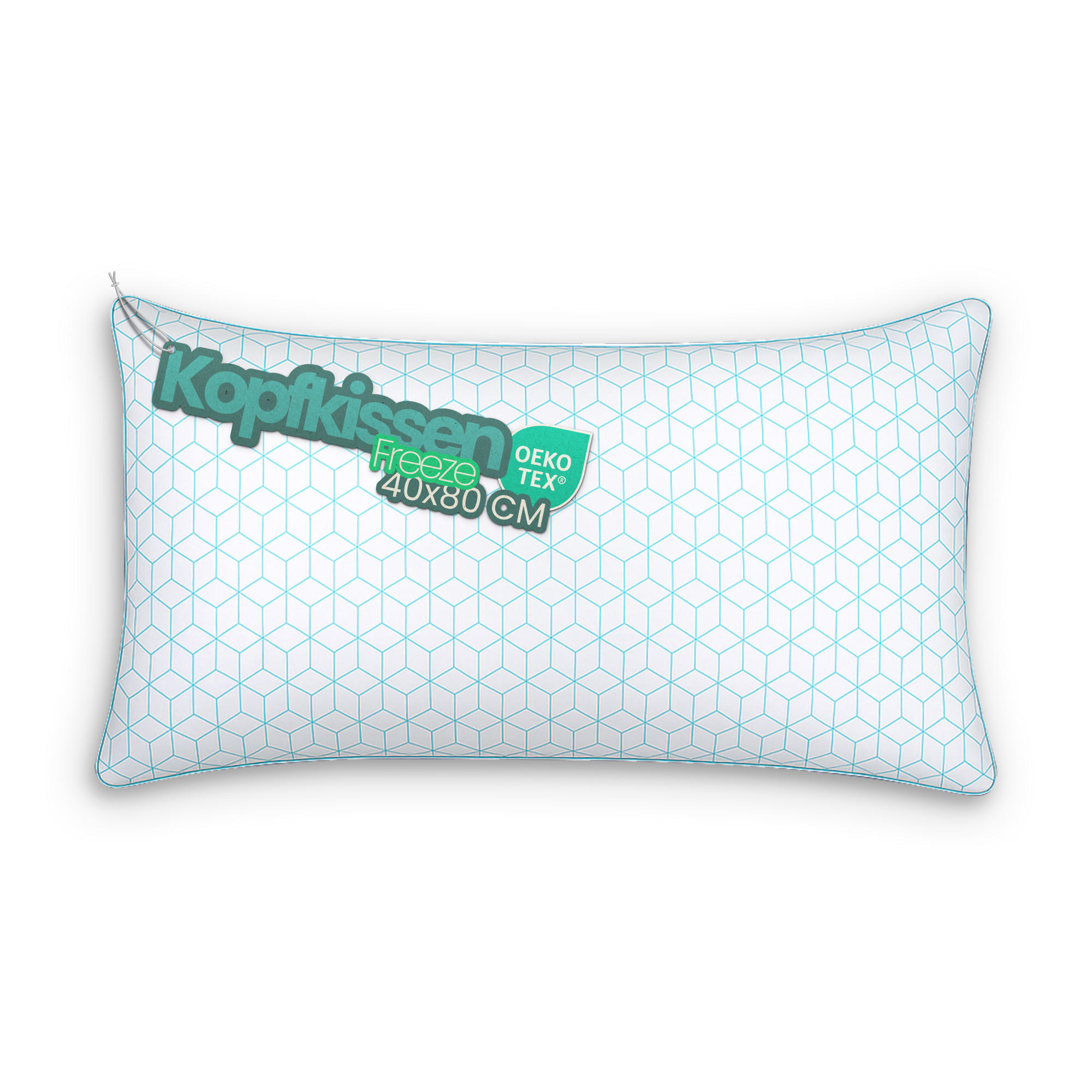 KOPFKISSEN "Freeze" Kühl-Effekt 40x80 cm - Weiß, Textil (80/40cm) - Bestlivings