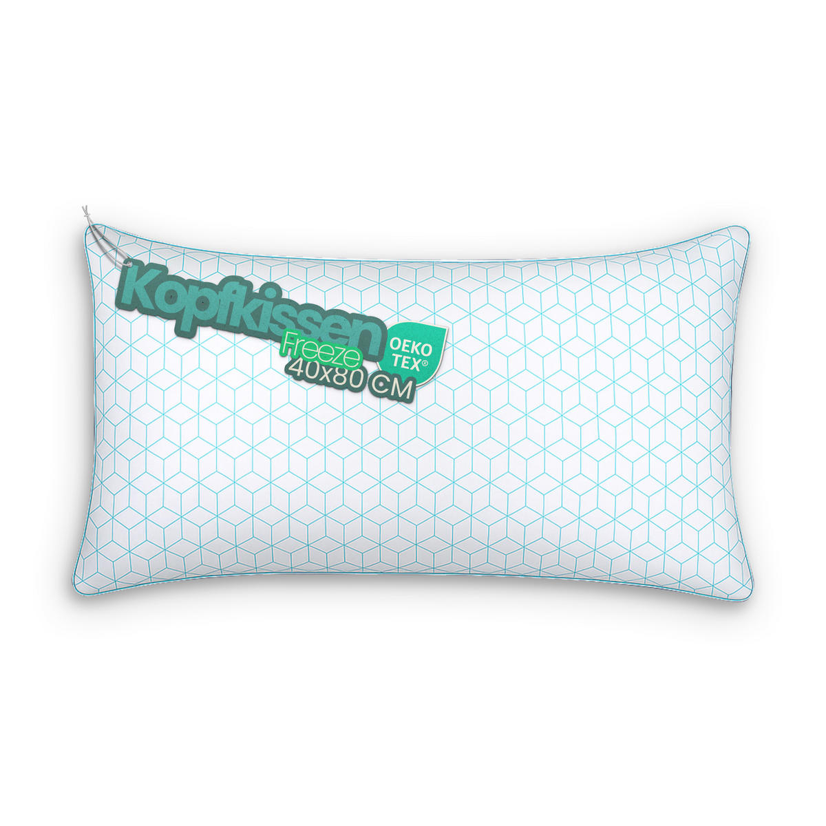 KOPFKISSEN "Freeze" Kühl-Effekt 40x80 cm - Weiß, Textil (80/40cm) - Bestlivings