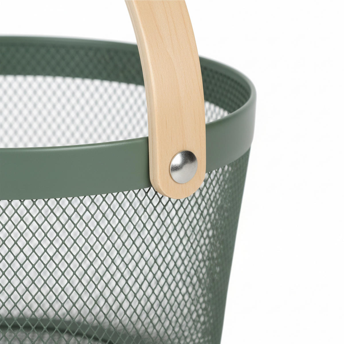 DRAHTKORB - Türkis, Holz/Metall (27.5/30/25.5cm) - Relaxdays