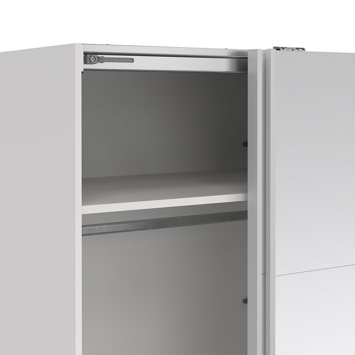 SCHIEBETÜRENSCHRANK, Bergamo, Weiß, Holzwerkstoff, 179 x 67 x 221 cm - Weiß, Holzwerkstoff (179/221/67cm) - ebuy24