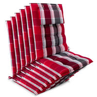 HOCHLEHNER Sun-HL 119x50x8cm Rot-Gestreift (6tlg) - Rot, Textil (50/120cm) - Beautissu 