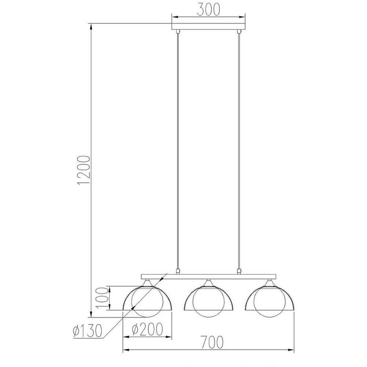 HÄNGELEUCHTE Eva Grau Rauchglas - Grau, Glas (70/20/120cm) - Nowa