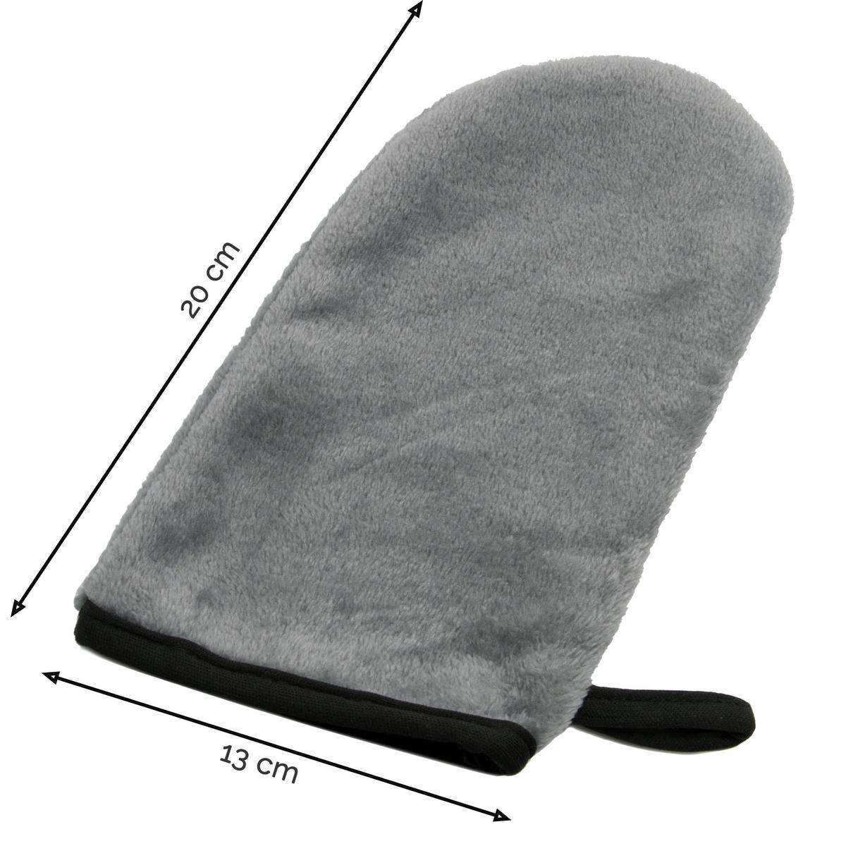 WASCHHANDSCHUH, 3er-Set, 20x13 cm, 80% Polyester, 20% Polyamid, Grau - Anthrazit, Textil (13/20cm) - Zollner24