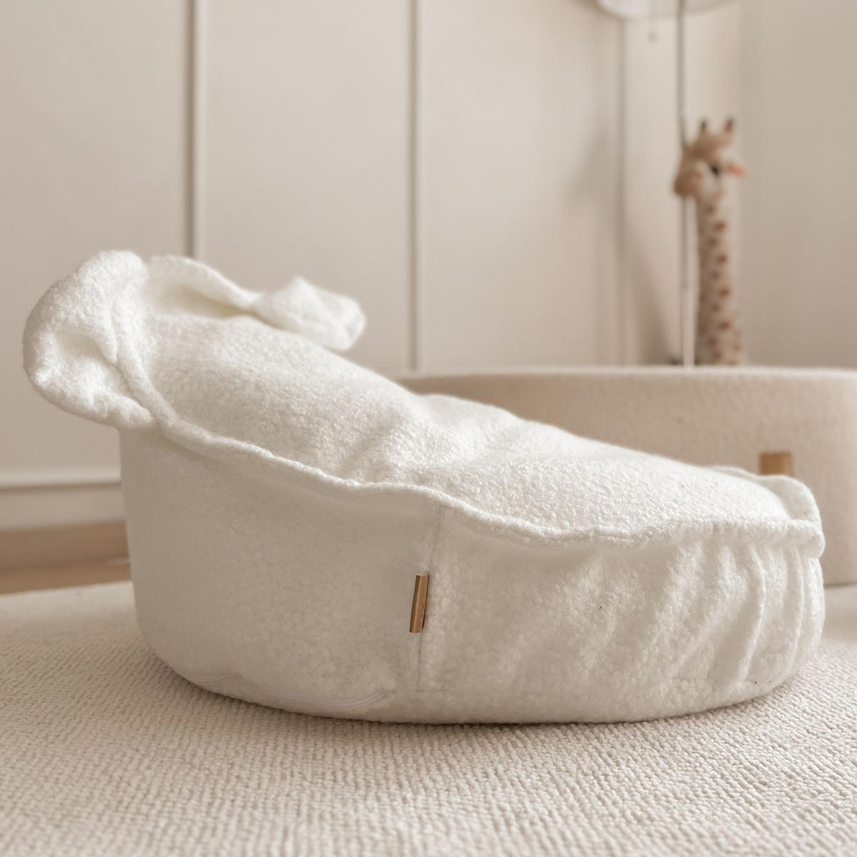 SITZSACK für Kinder, Bär, Boucle, Weiß - Weiß, Textil (58/50/67cm) - MeowBaby