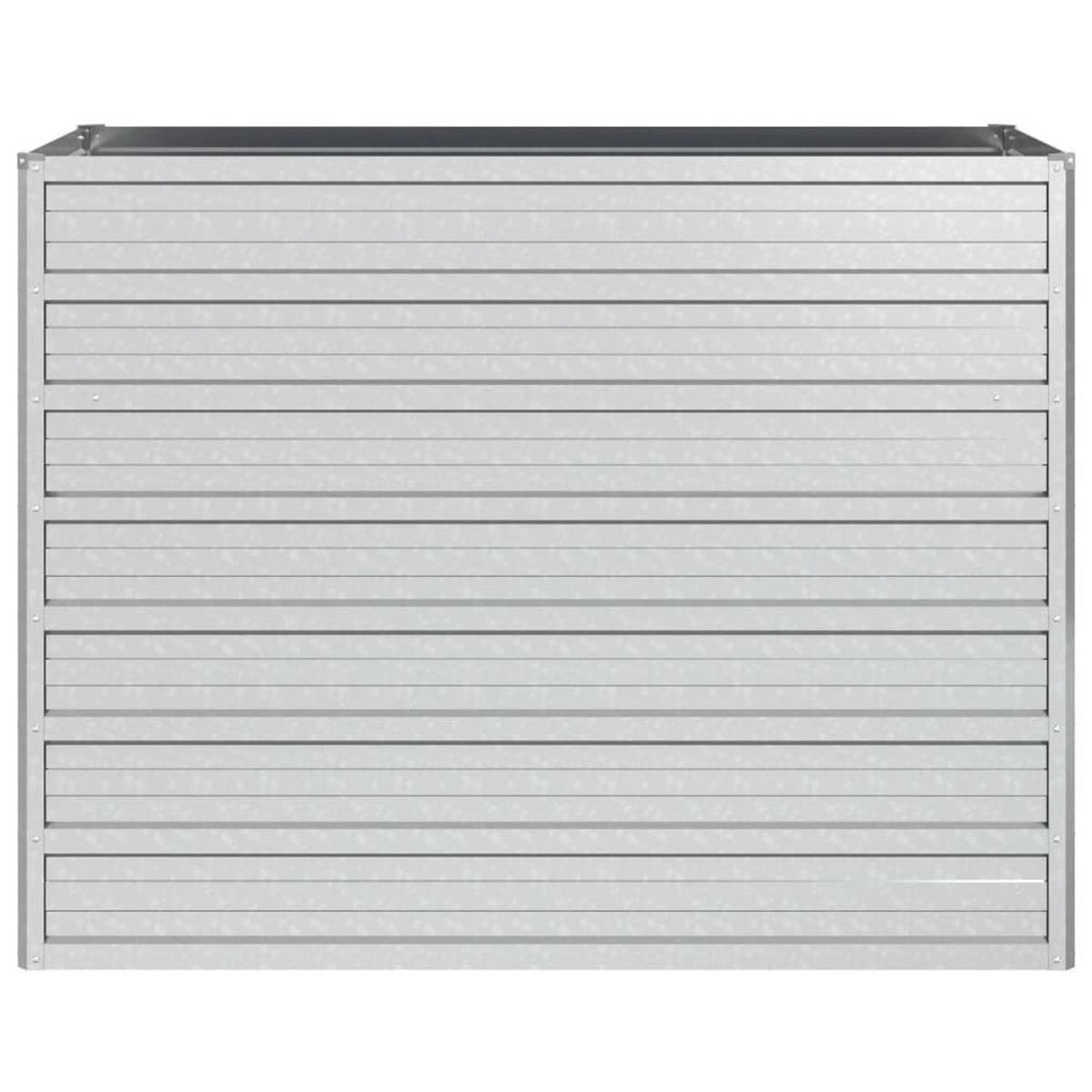 HOCHBEET für Garten OSKAR Silber 100x40x77 cm Metall - Silberfarben, Metall (100/77/40cm) - DELUKE