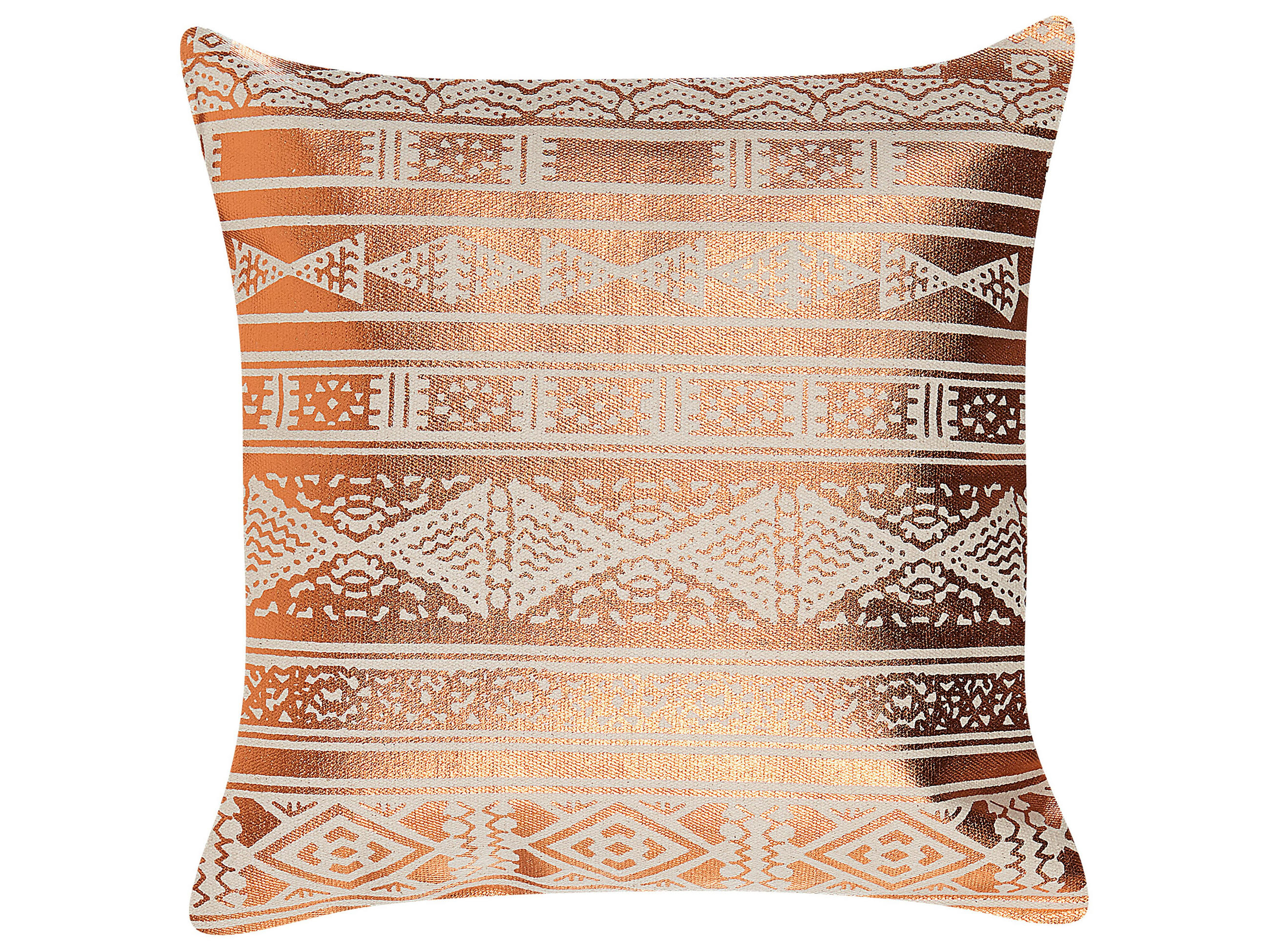 DEKOKISSEN Kupfer 50/50 cm Oujda - Kupferfarben, Naturmaterialien/Textil (50/50cm) - Beliani