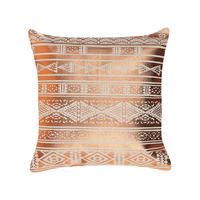 DEKOKISSEN Kupfer 50/50 cm Oujda - Kupferfarben, Naturmaterialen/Textil (50/50cm) - Beliani