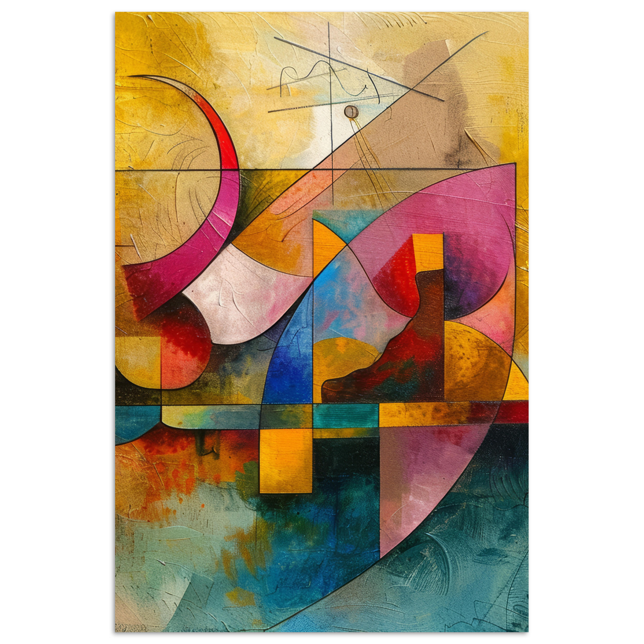 POSTER Kunst - Abstrakt - Modern 80x120 cm - Gelb, Papier (80/120/0.1cm) - MuchoWow