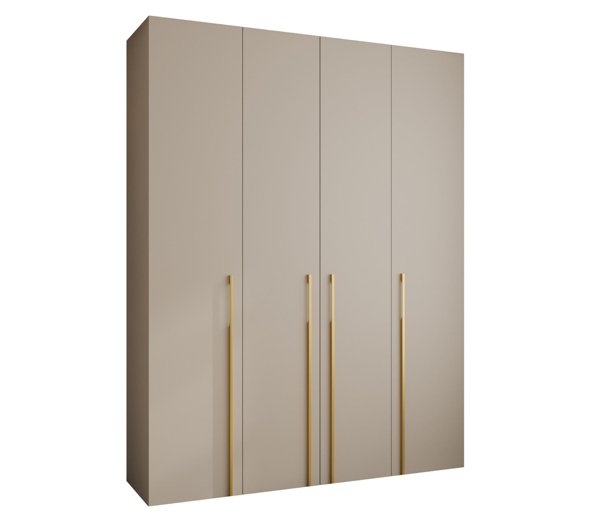 Abiks Möbel Drehtürenschrank Kaschmir, Gold 190x245.5x40 cm