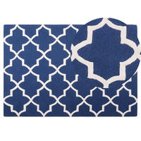 KURZFLOR-TEPPICH Silvan 200/140 cm - Blau, Textil (140/200cm) - Beliani