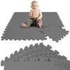 SPIELMATTE ab Null - 90 cm Baby Puzzlematte Grau - Grau, Kunststoff (30/30cm) - Littletom