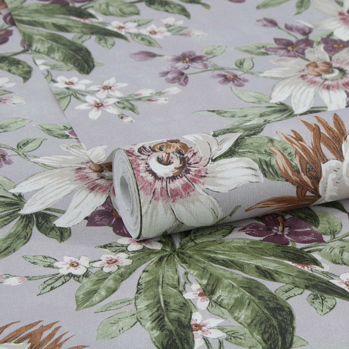 VLIESTAPETE - Elegante Blume Flieder - Lila, Papier/Kunststoff (52/1000cm) - Sublime