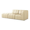 ECKSOFA Links Kunstleder Beige - Beige/Schwarz, Holzwerkstoff/Kunststoff (240/90cm) - Makamii