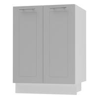 UNTERSCHRANK Bari D11/60 Weiß / RAL 7040 fenstergrau 60 / 50 / 82cm - Weiß/Grau, Holz/Holzwerkstoff (60/82/50cm) - Feldmann-Wohnen