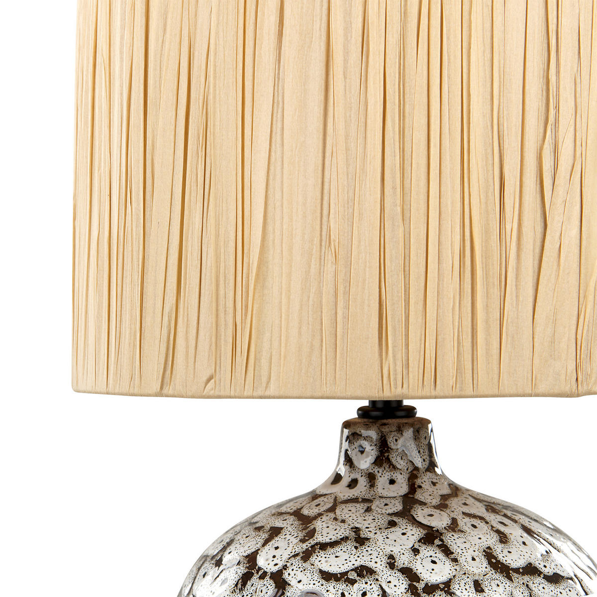 TISCHLAMPE Yunes 28/28/45 cm - Schwarz, Keramik (28/28/45cm) - Beliani