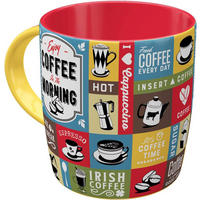 KAFFEETASSE 330 ml Coffee Collage - Multicolor, Keramik (0.33L) - Nostalgic-Art