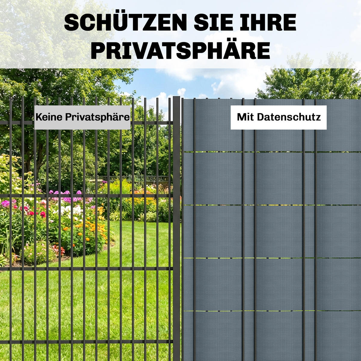 SICHTSCHUTZSTREIFEN Kunststoff Grau - Grau, Kunststoff (1/19cm) - Outsunny