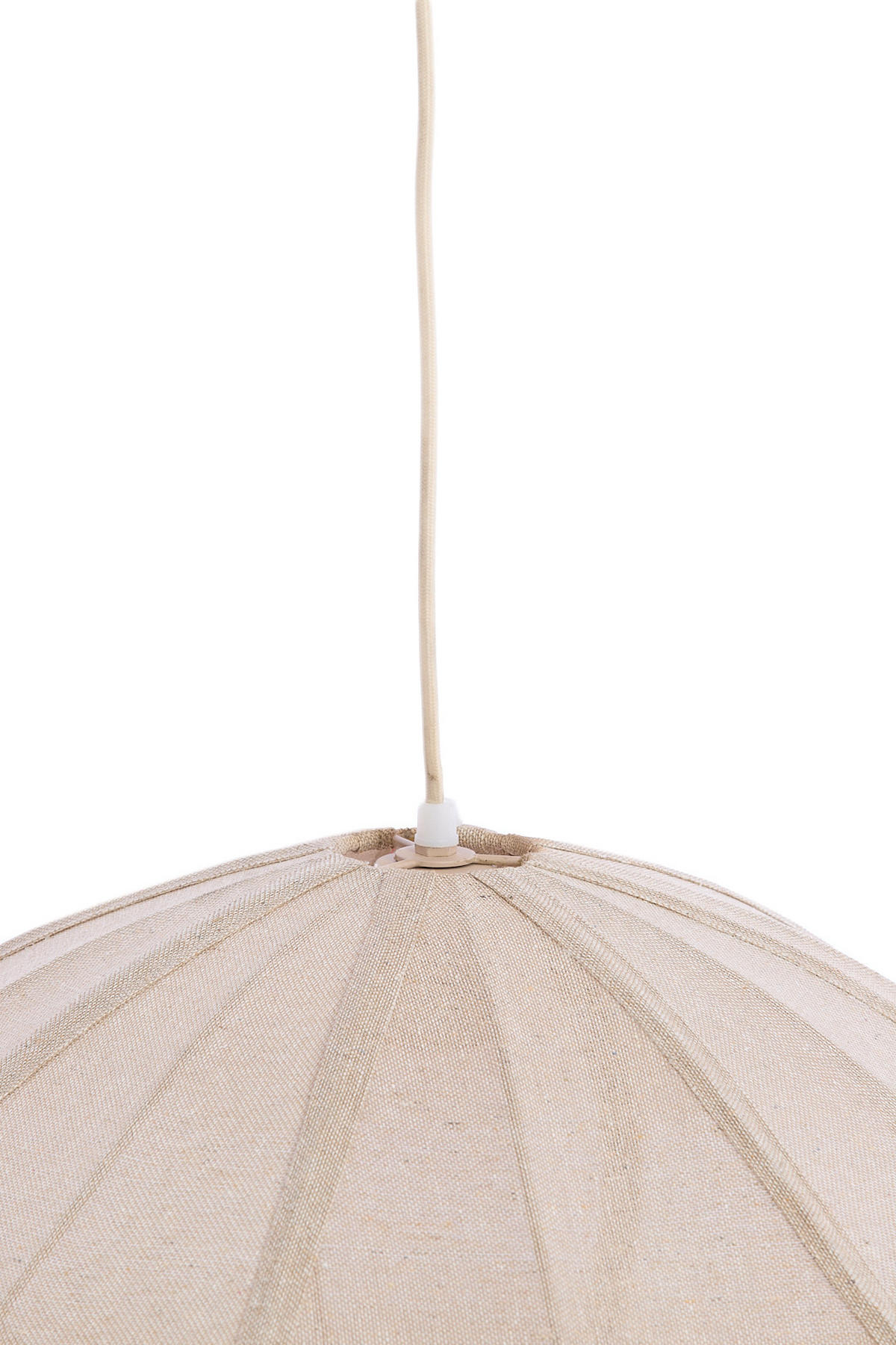 HÄNGELAMPE Cesano Weiß Ø64/25 cm - Weiß, Textil (64/64/25cm) - Light & Living