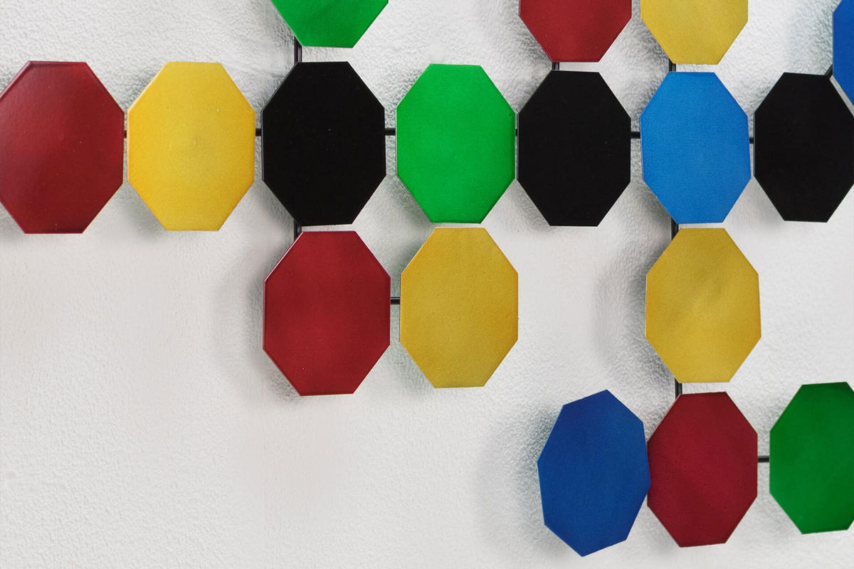 WANDDEKO Bunt 102/76 cm - Multicolor, Metall (4.17/76/4cm) - KUNSTLOFT