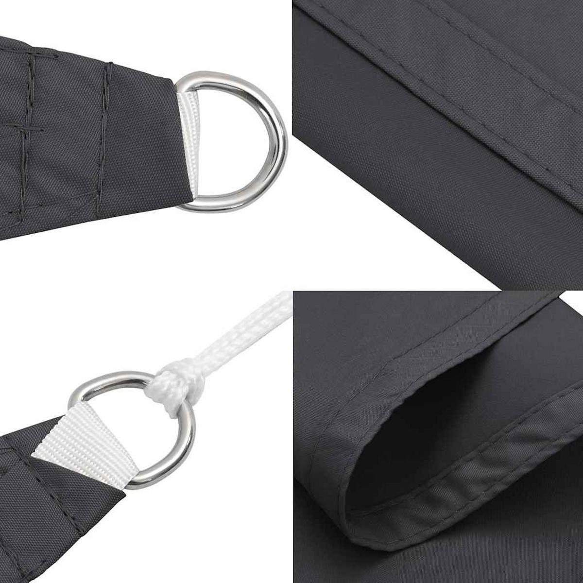 SONNENSEGEL Oxford-Gewebe Rechteckig 5/8 M Anthrazit - Anthrazit, Textil (500/800cm) - vidaXL