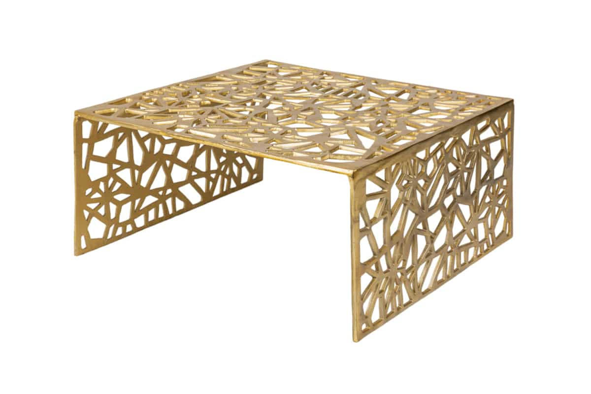 COUCHTISCH ABSTRACT rechteckig Gold 60cm - Goldfarben, Metall (60/60/31cm) - riess-ambiente