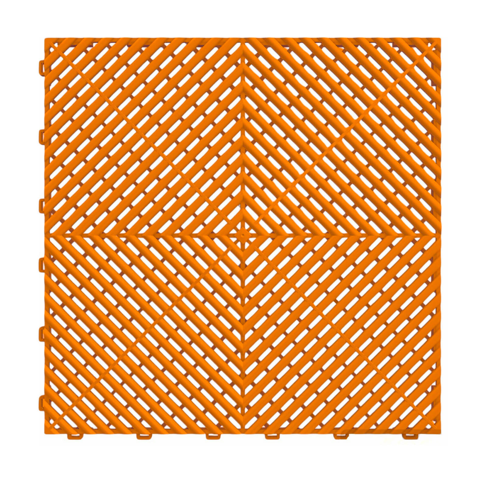 KLICKFLIESEN Durchbrochen für Garage, Werkstatt und Ausstellungsraum - Farbe Orange - Set von 6 Fliesen - Orange, Kunststoff (39.5/39.5/2cm) - MOSAIK AERO