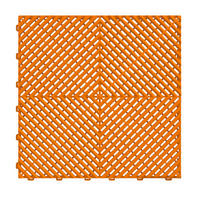 KLICKFLIESEN Durchbrochen für Garage, Werkstatt und Ausstellungsraum - Farbe Orange - Set von 6 Fliesen - Orange, Kunststoff (39.5/39.5/2cm) - MOSAIK AERO
