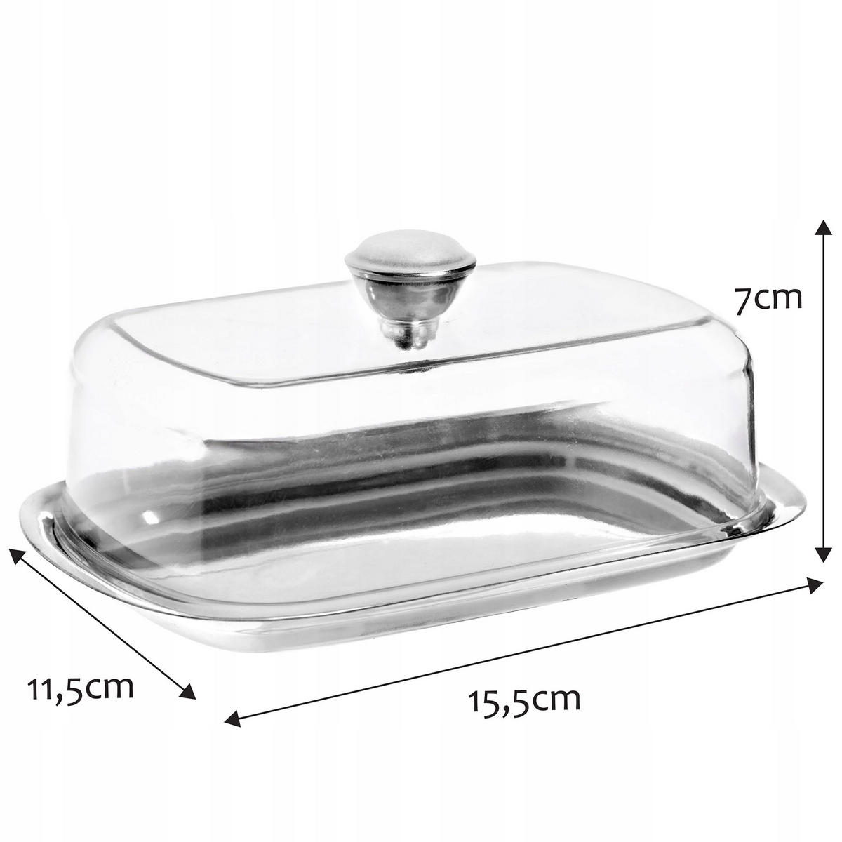 KADAX Butterdose Butterdose mit Deckelgriffbehälter - Transparent, Glas (11.5/7/15.5cm) - KADAX